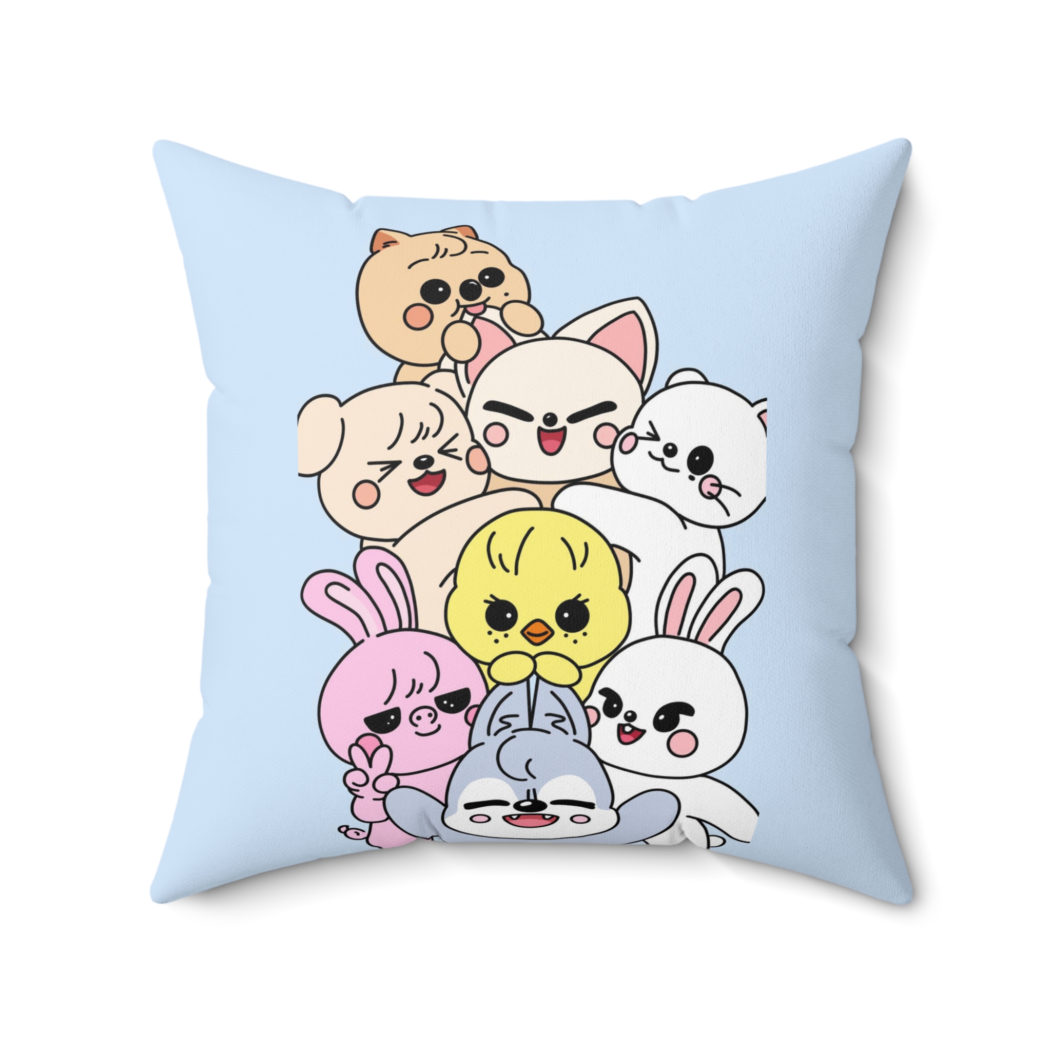 Skzoo Kawaii Animal Stack Pillow | Cute Cartoon Characters Decorative Pillow