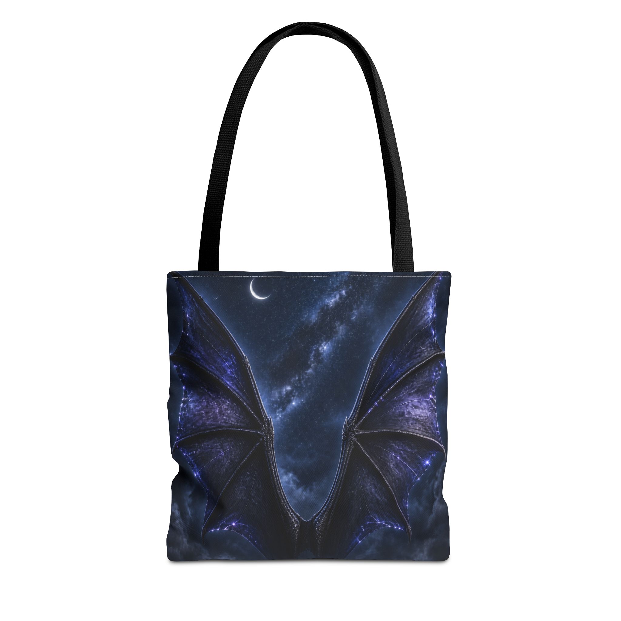 Acotar inspired Ilirian Wings Moon Tote Bag | Celestial Gothic Illustration