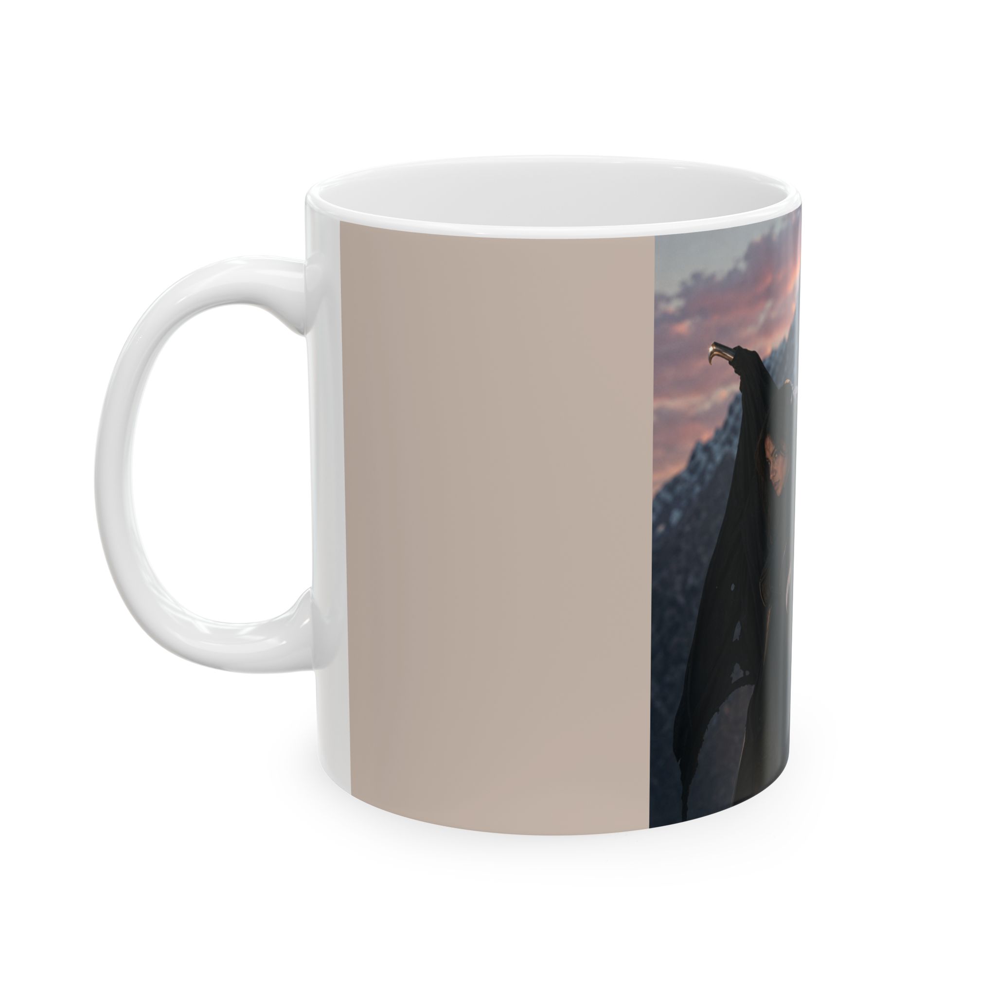 Valkirian worriors Mountain Scene Acotar Inspired Mug | Fantasy Warrior Art Ceramic Mug - Imagen 3