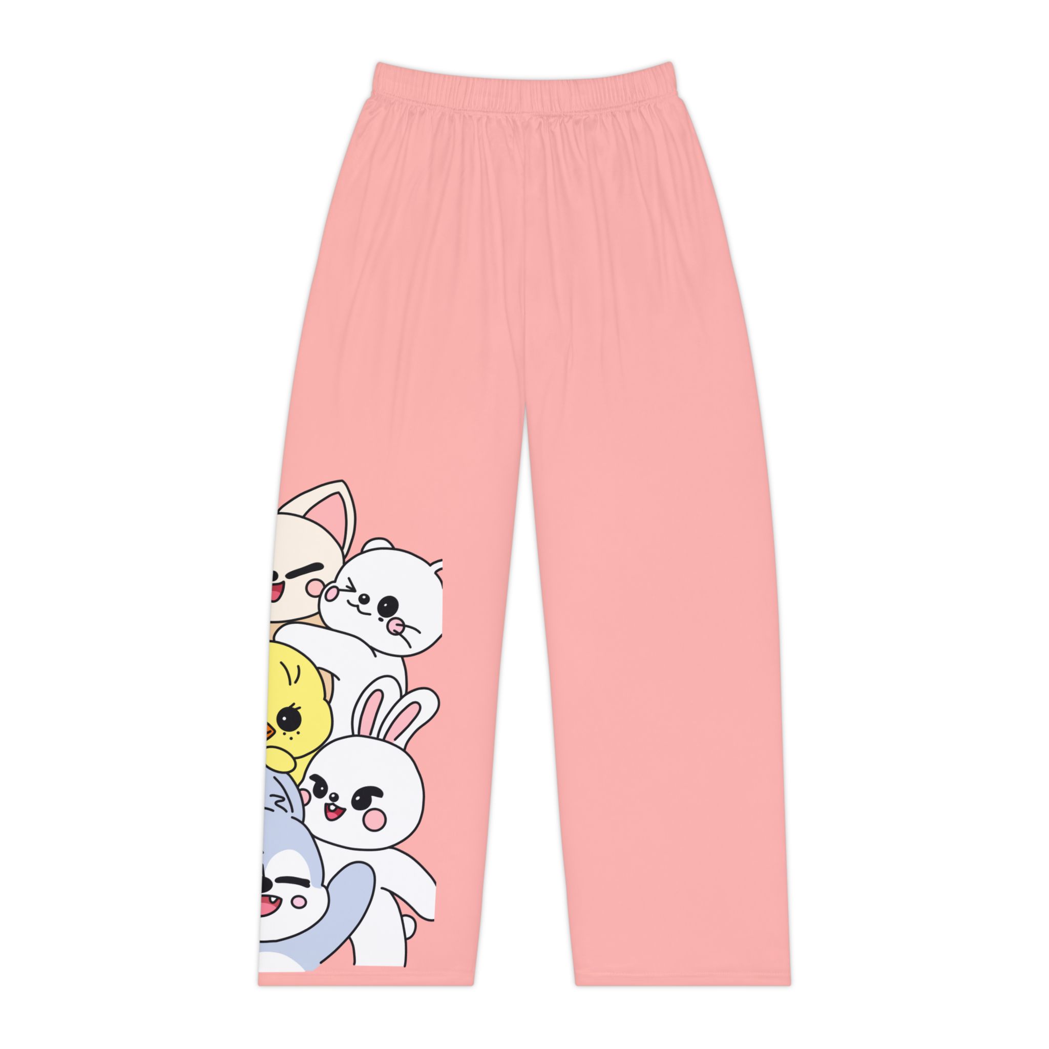 Skzoo Kawaii Peeking Animal Pile Pajama Pants | Cute Cartoon Lined Legs