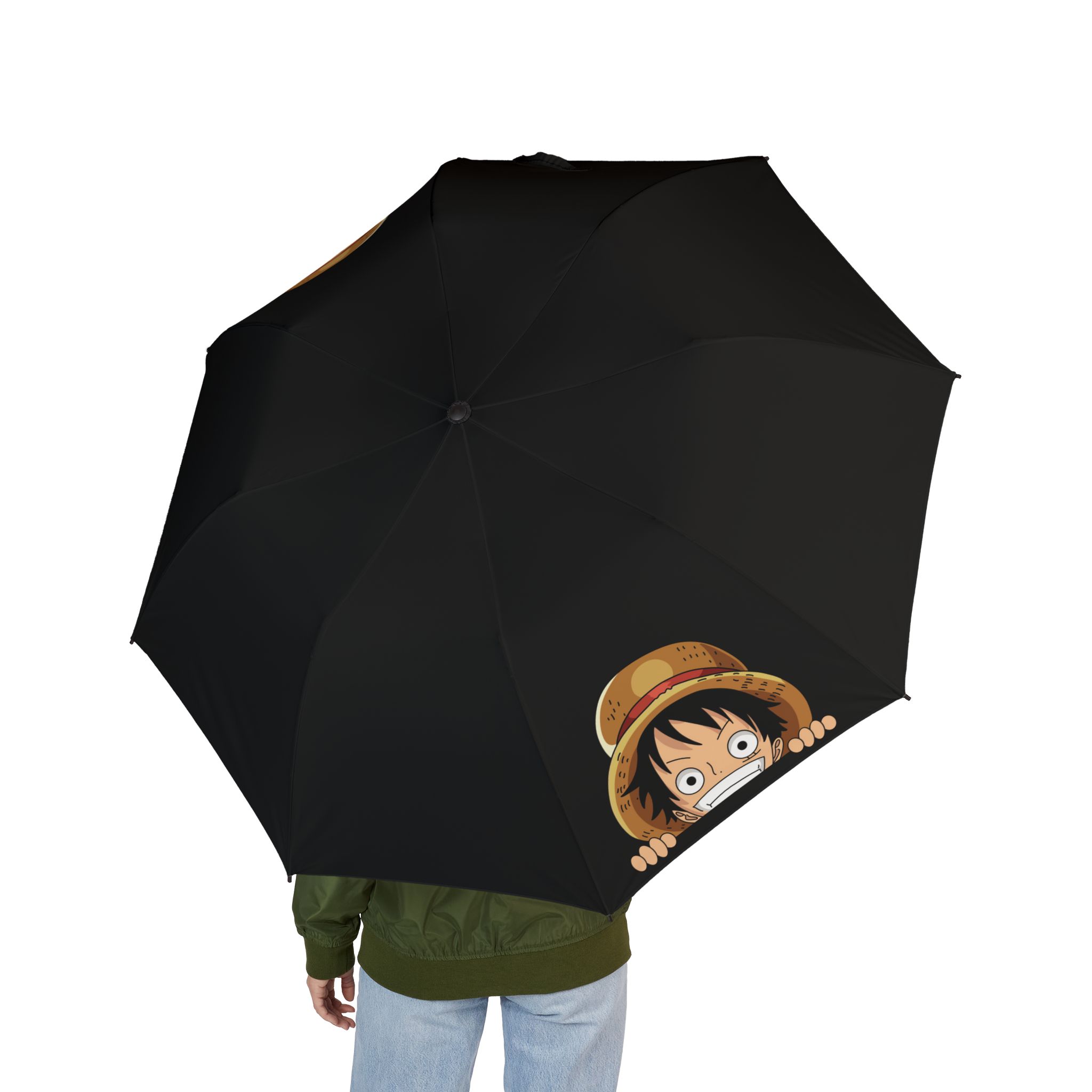 Monkey D. Luffy Peek Design Umbrella | Anime Straw Hat Pirate Print