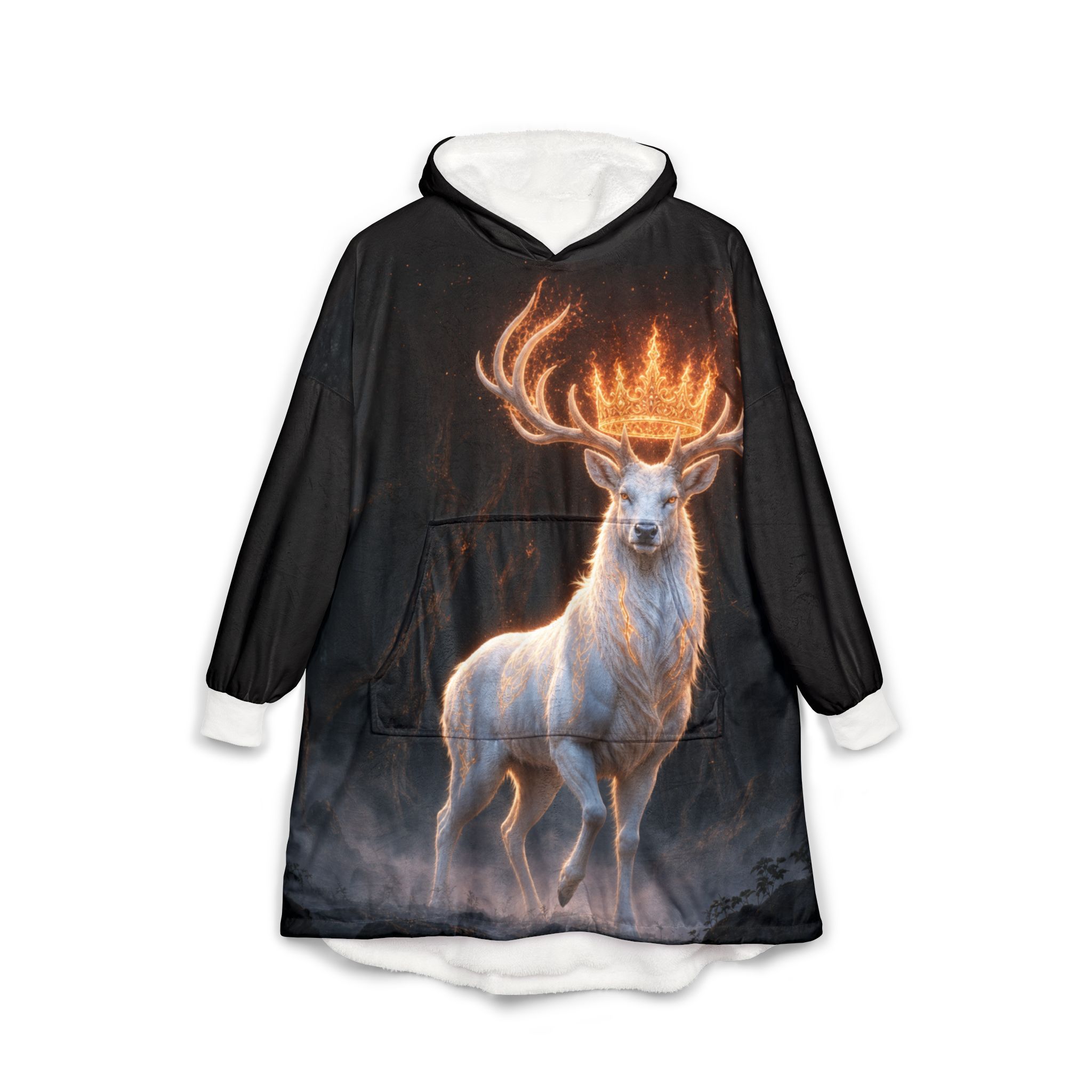 Throne of glass Inspired hooded blanket | Cozy wearable blanket, mystical deer design