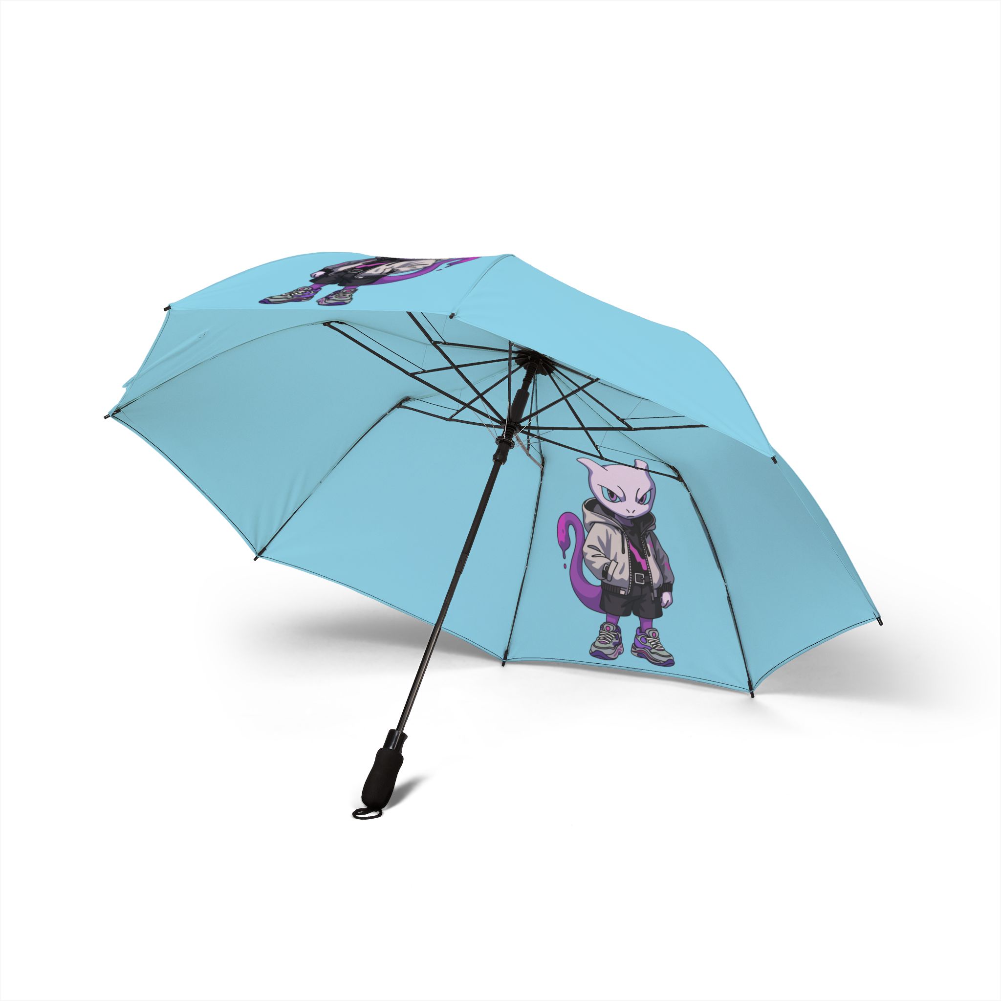 Purple Cat Character Umbrella - Imagen 2