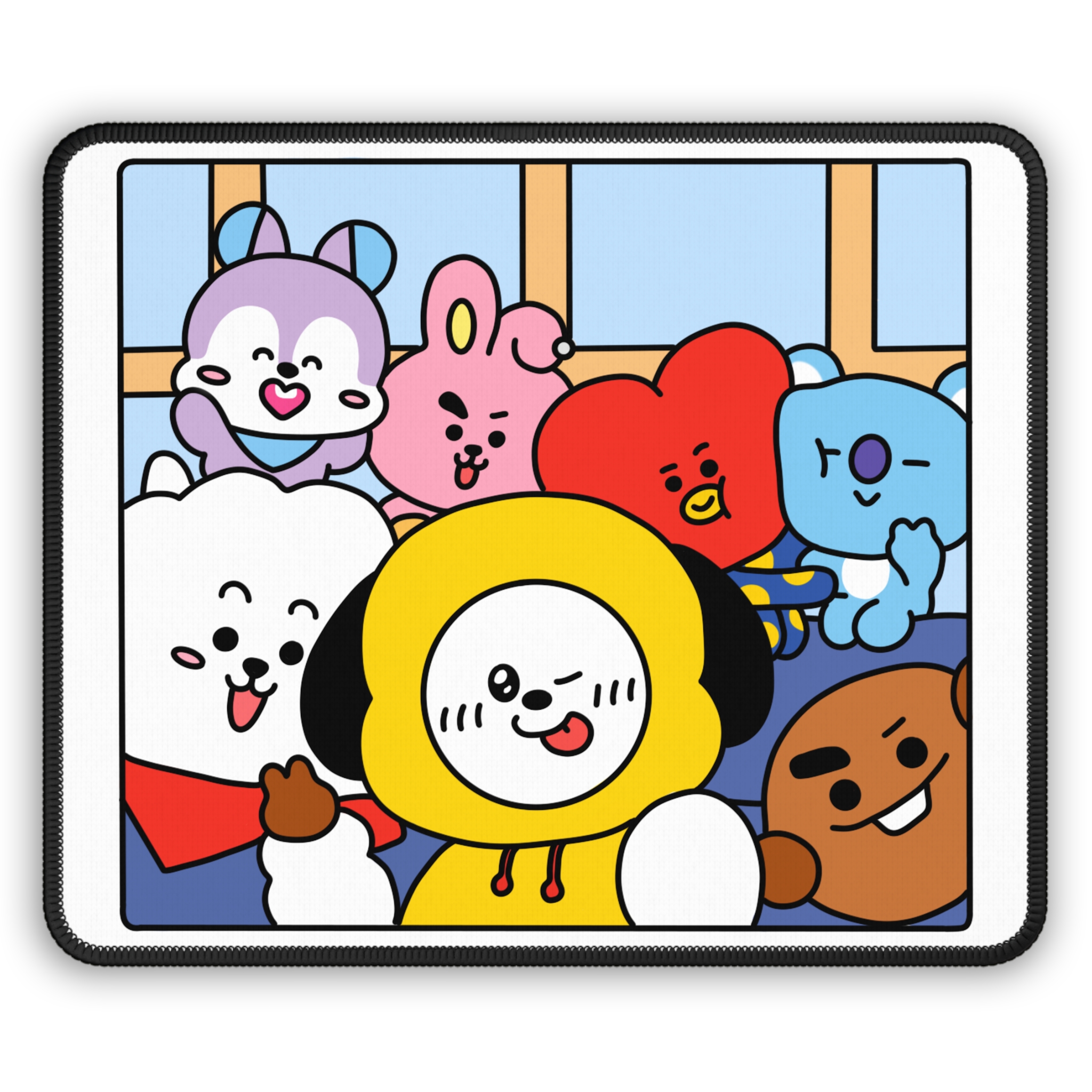 Cute Cartoon Character Gaming Mouse Pad — Colorful Kawaii Desk Mat