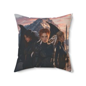 Valkyrie Warriors Spun Acotar inspired Polyester Square Pillow | Norse Shieldmaidens Home Decor