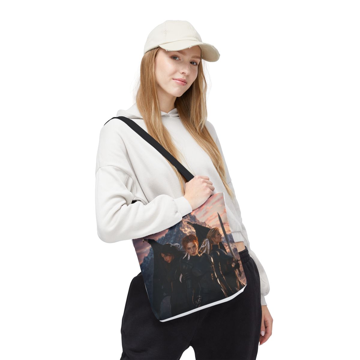 Acotar inspired Valkirian Worriors Tote Bag | Epic Mountain Scene - Imagen 3