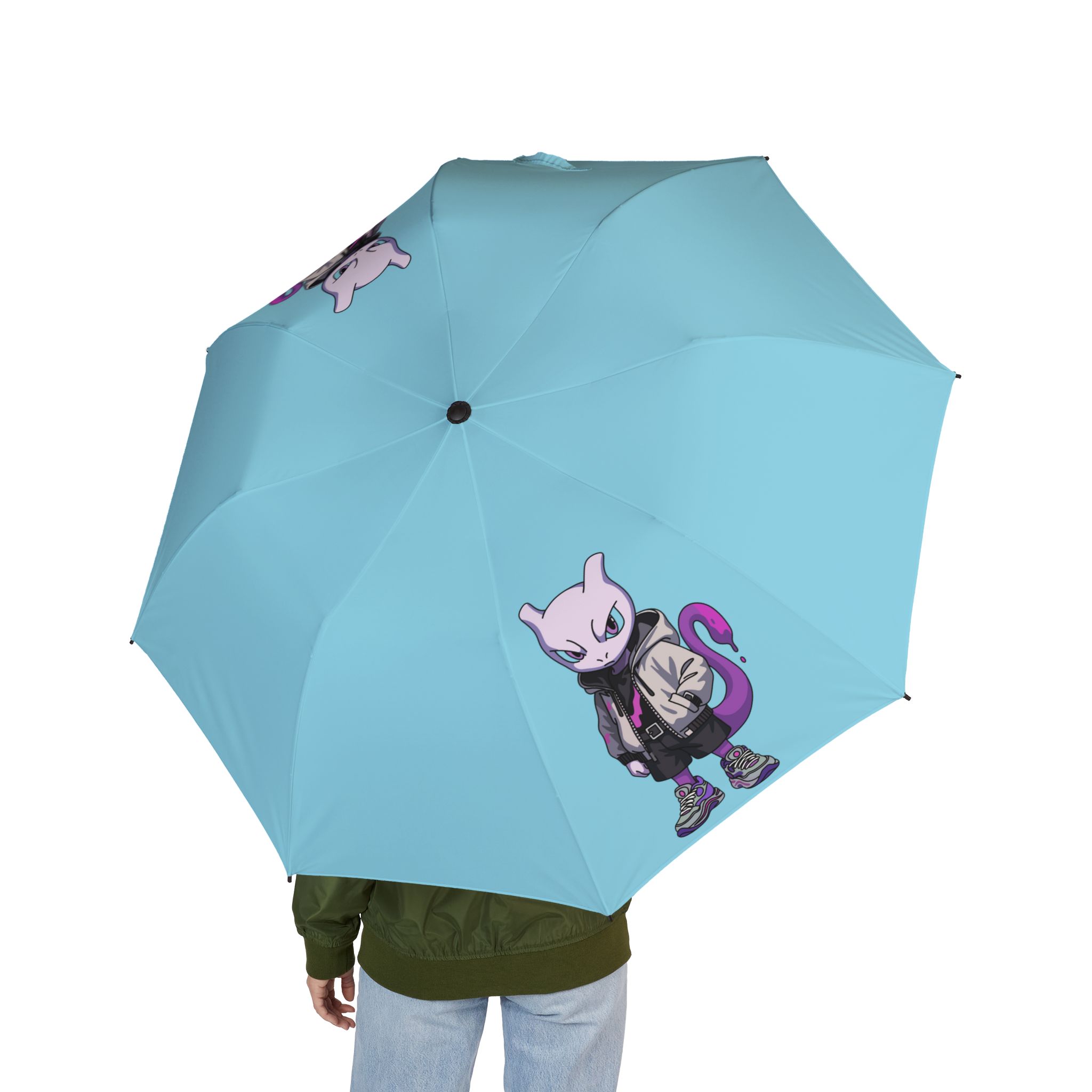 Purple Cat Character Umbrella
