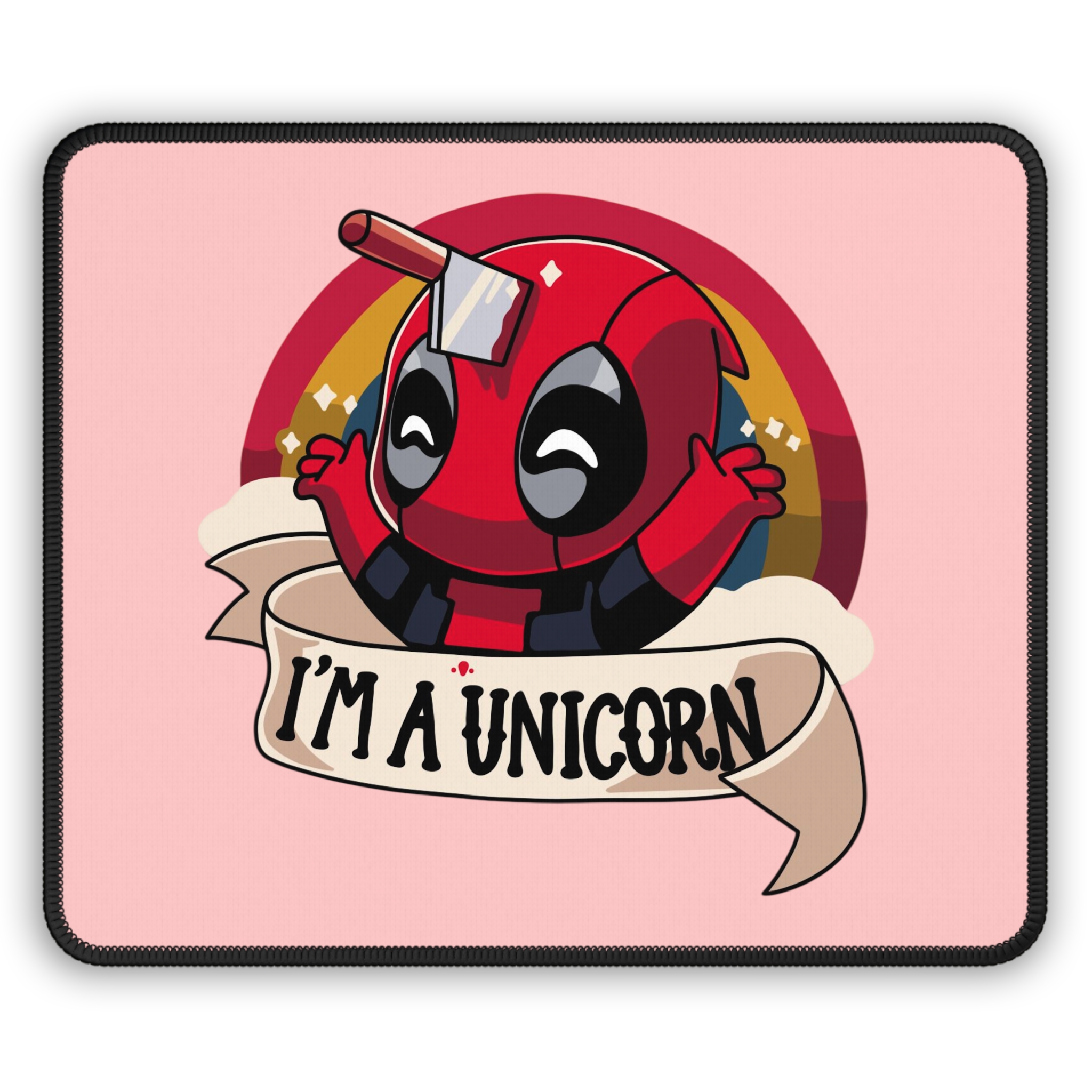 Gaming Mouse Pad — Cute ‘I’m A Unicorn’ Funny Deadpool-Inspired Desk Mat
