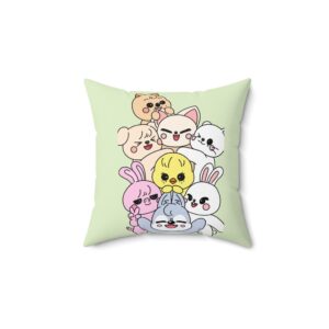 Skzoo Kawaii Animal Stack Pillow | Spun Polyester Square Pillow