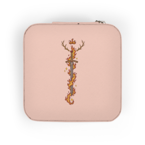 TOG Aelin Fireheart inspired Stitch Jewelry Travel Case | Compact Organizer for Rings & Earrings