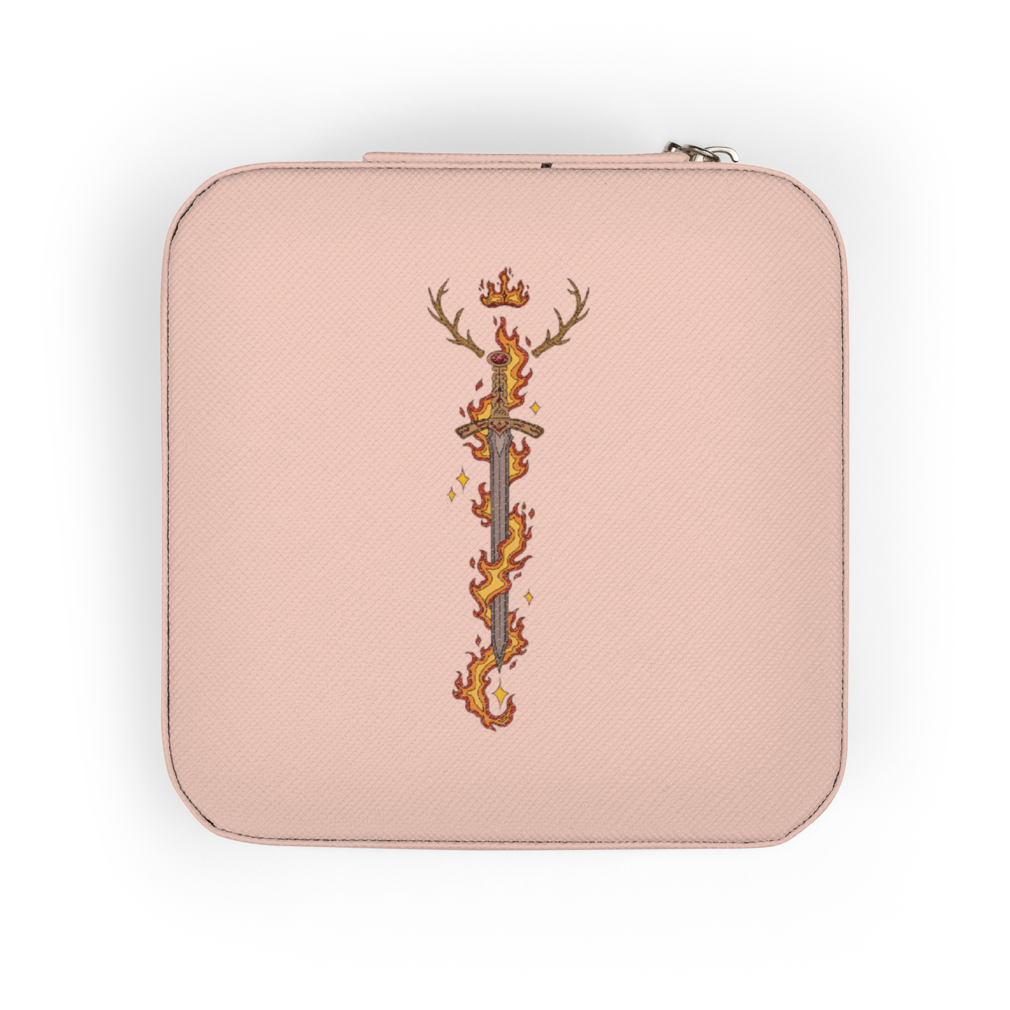 TOG Aelin Fireheart inspired Stitch Jewelry Travel Case | Compact Organizer for Rings & Earrings