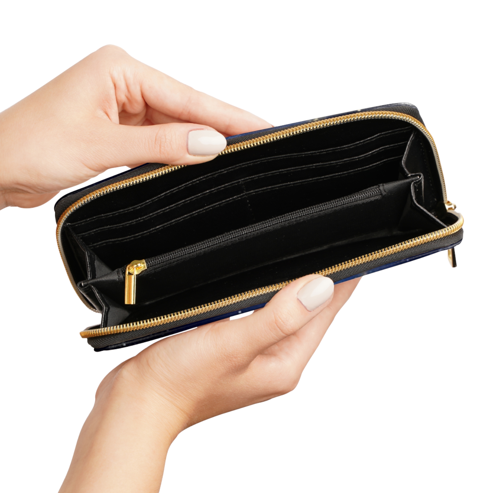 BTS K-Pop Cartoon Group Zipper Wallet | Galaxy Star Print - Imagen 3